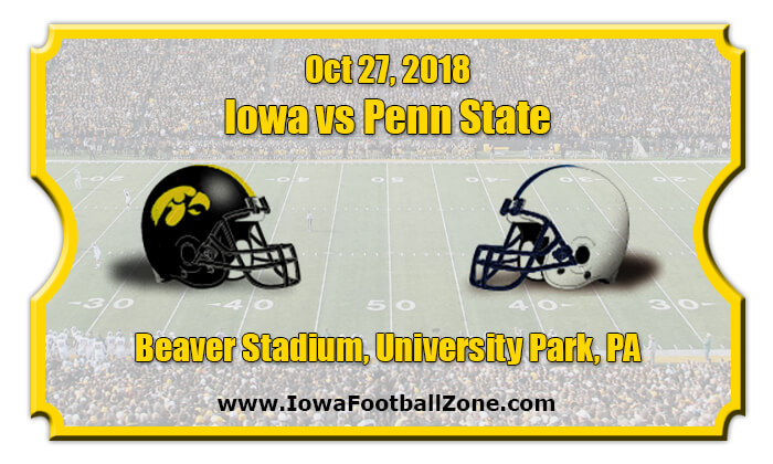 Iowa Hawkeyes Vs Penn State Nittany Lions Football Tickets Oct 27 2018